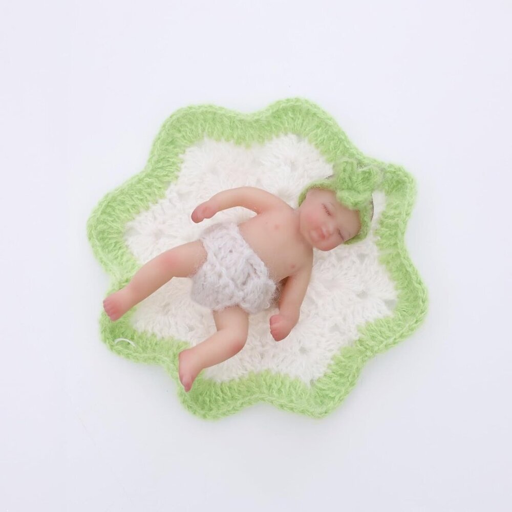 4inch Mini Platinum Silicone Reborn Baby Doll Full Body Stress Relief - Picture 6 of 7